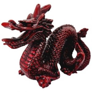 Statue Grand Dragon rouge Protecteur