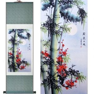 Kakemono Bambous et Cerisiers Printaniers
