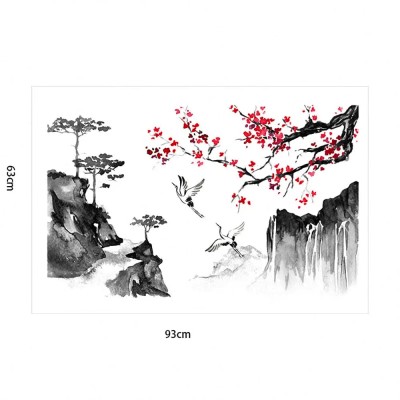 Sticker Grues et Fleurs de Cerisiers – Image 3