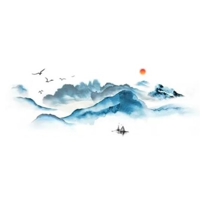 Sticker Paysage bleu au Levant – Image 2