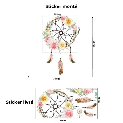 Sticker Attrape Rêves aux Roses Pastels – Image 3