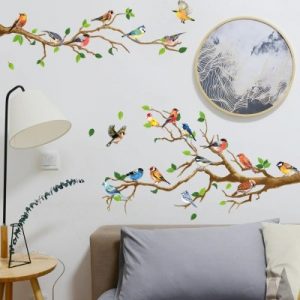 Sticker Branches aux Oiseaux Printaniers