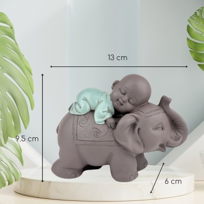 Statue Bouddha sur son Eléphant – Image 3