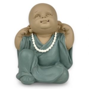 Statue Bouddha Sagesse "Ne rien Entendre"