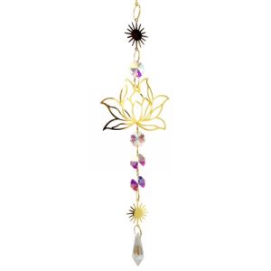 Suspension Miroir Lotus, Cristal Prisme
