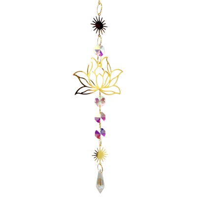 Suspension Miroir Lotus, Cristal Prisme