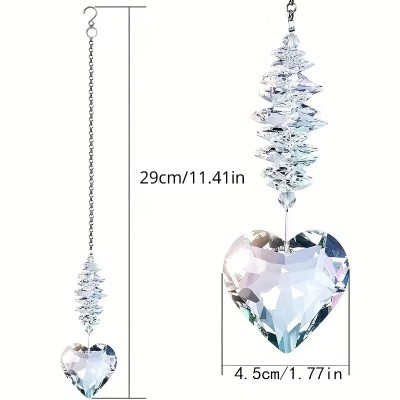 Suspension Cristal à facettes Coeur – Image 3