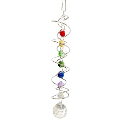 Suspension Spirale Cristal à facettes 30mm