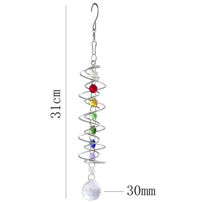 Suspension Spirale Cristal à facettes 30mm – Image 3