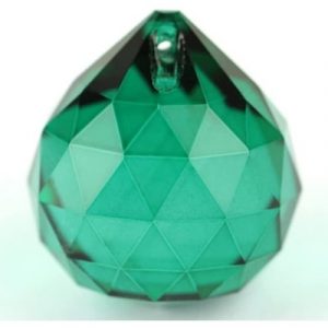 Cristal à Facette vert Emeraude 30mm