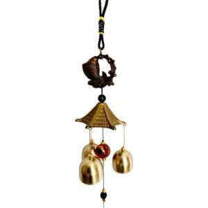 Carillon Poisson Carpe Bondissant 3 Clochettes