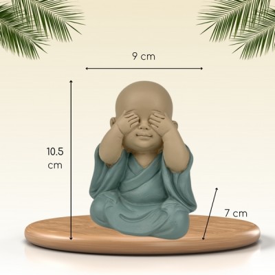 Statue Bouddha de la Sagesse "Ne rien Voir" – Image 2