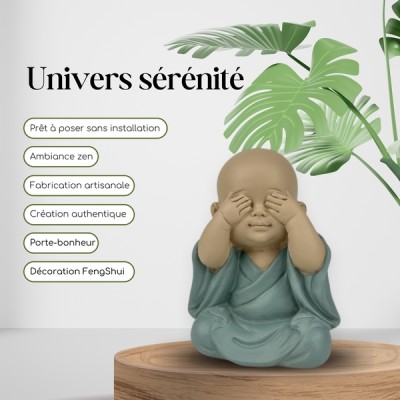Statue Bouddha de la Sagesse "Ne rien Voir" – Image 3