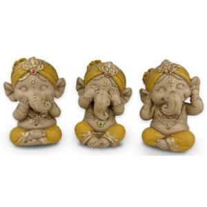 3 Statues Ganesh de la Sagesse
