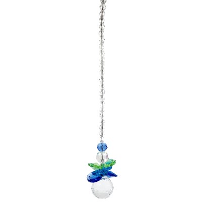 Suspension Cascade de Lumière verte et bleue