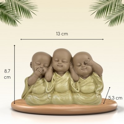 Statue 3 Bébés Bouddhas de la Sagesse – Image 2