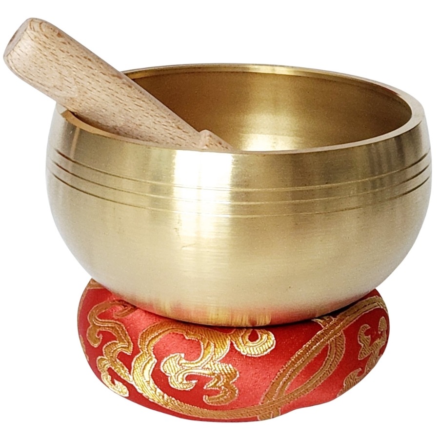 grand bol chantant tibétain avec maillet et coussin
