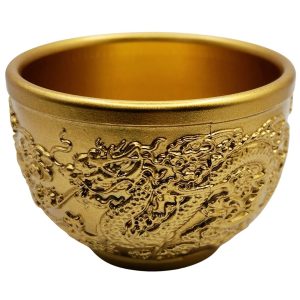 bol d’abondance dragon phénix feng shui en laiton