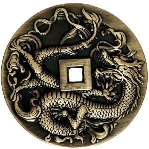 Amulette Dragon bienveillant Feng Shui recto