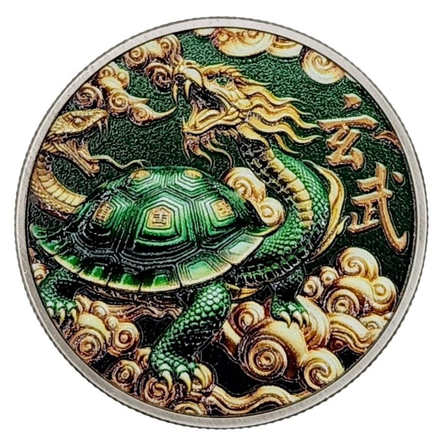 Amulette Tortue Dragon Feng Shui recto symbole d'harmonie