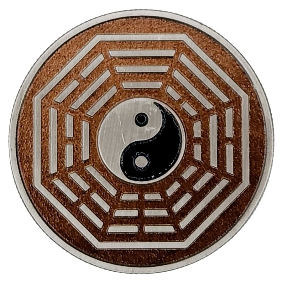 Amulette Tortue Dragon Feng Shui verso bagua Yin Yang