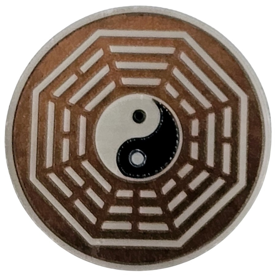 Amulette Phénix de Feu Feng Shui verso bagua Yin Yang