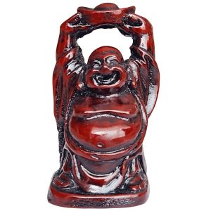 Statue Bouddha Rieur au Lingot Feng Shui vue de face