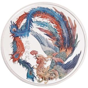 Amulette Phénix coloré Feng Shui symbole de renaissance