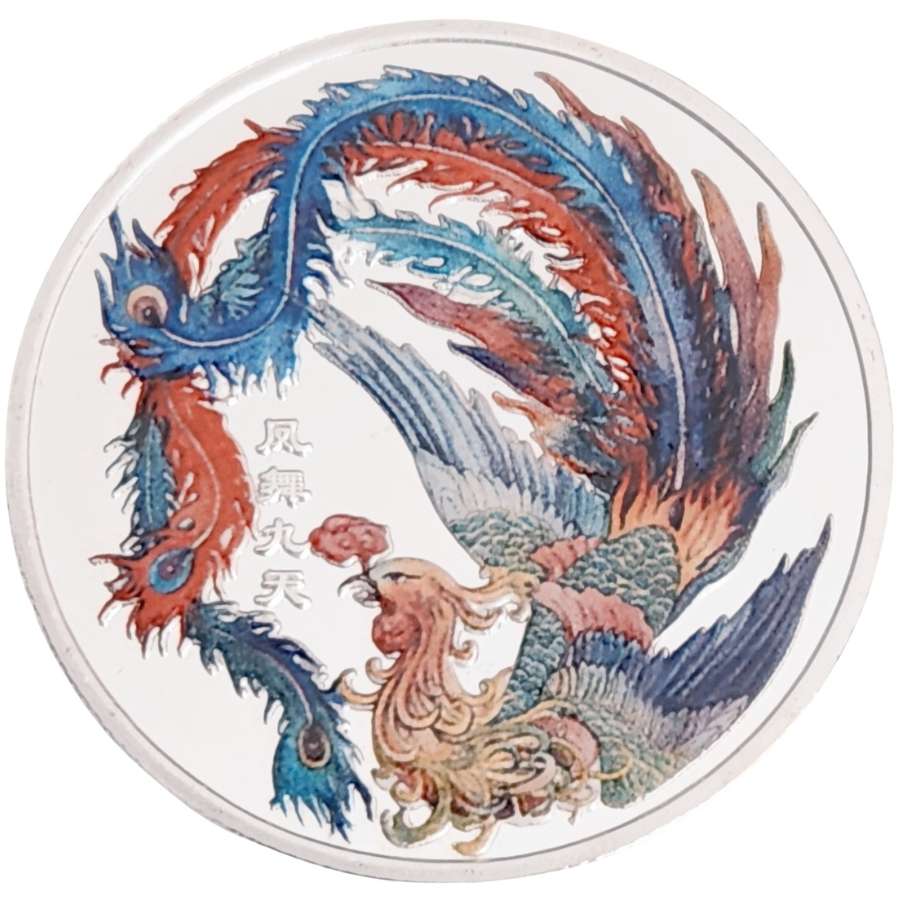 Amulette Phénix coloré Feng Shui symbole de renaissance