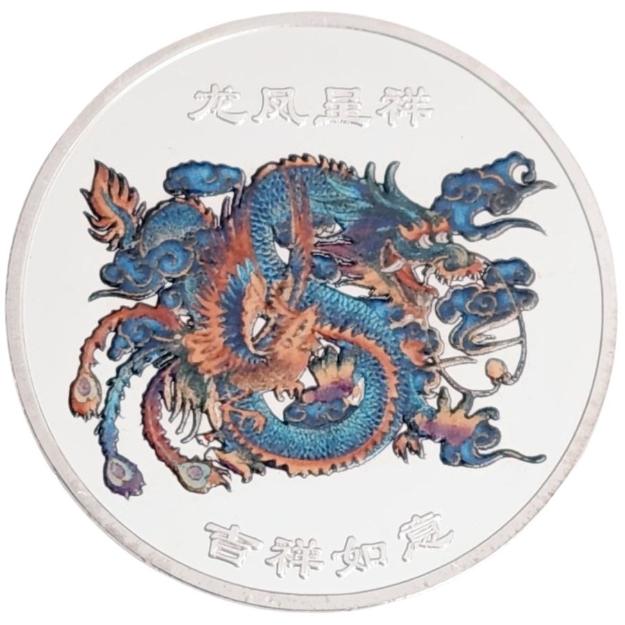 amulette dragon colorée feng shui symbole protection