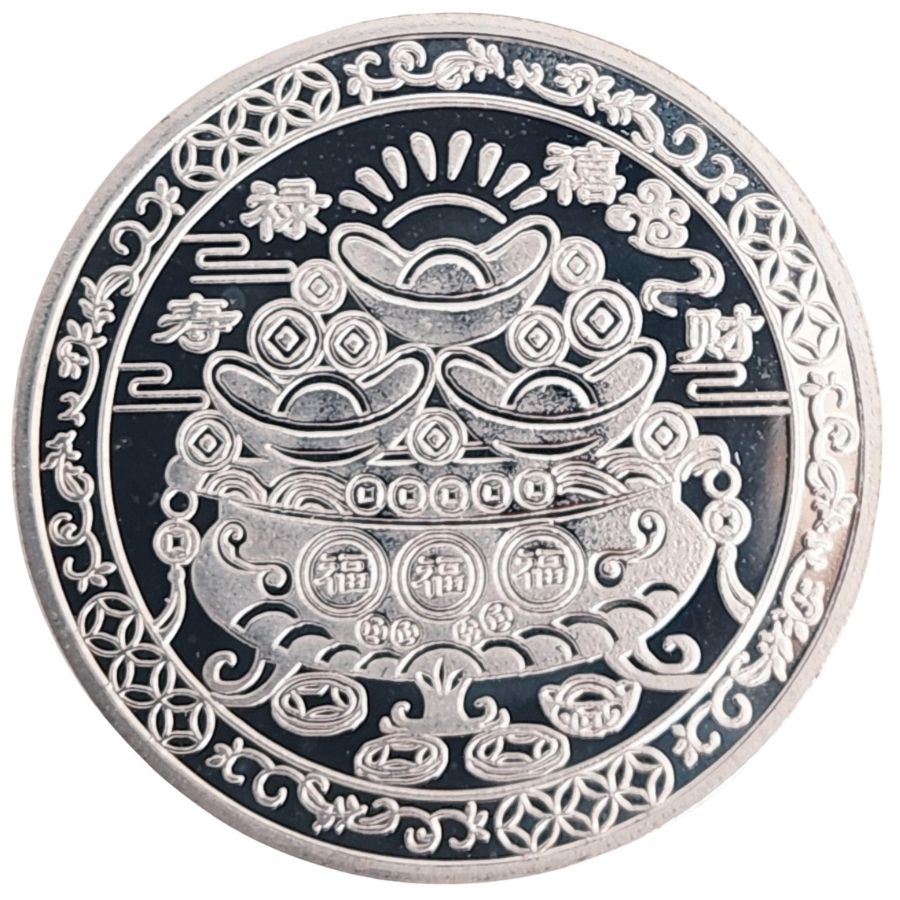 amulette dragon feng shui argentée talisman chance