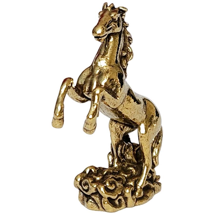 statuette cheval au galop feng shui – vue latérale