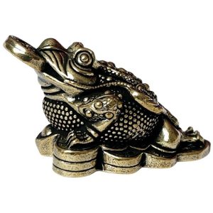 Statue Grenouille de la Fortune en laiton Feng Shui