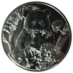 amulette argentée panda aux bambous symbole feng shui