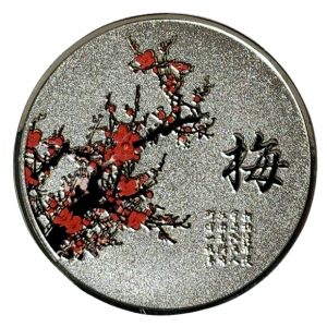 amulette argentee fleur de prunier feng shui