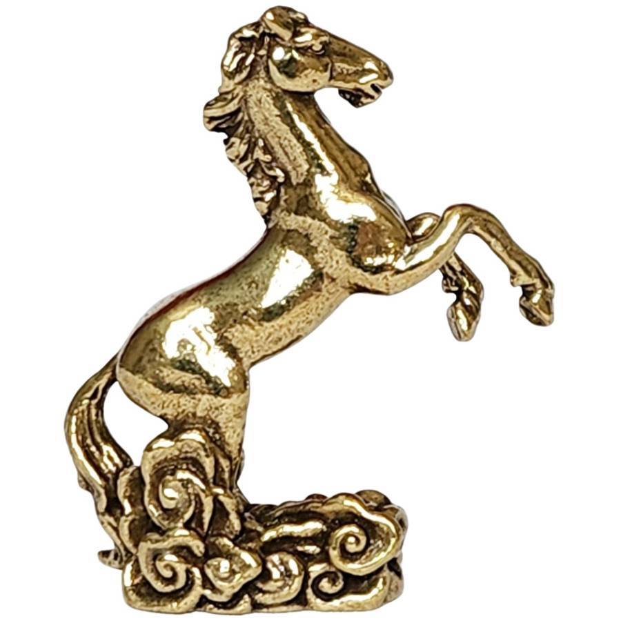 statue cheval au galop en laiton feng shui – vue de face