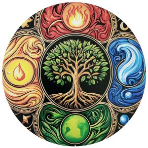 plaque décorative arbre de vie feng shui, vue de face