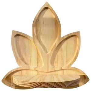 étagère lotus feng shui bois naturel