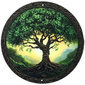 plaque arbre vie lumineux feng shui decoration murale energie