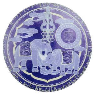 plaque decorative protection etoile 7 feng shui rhinoceros elephant