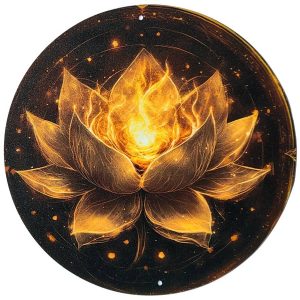 plaque lotus lumineux feng shui decoration murale energie