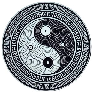 plaque yin yang feng shui decoration murale equilibre energie