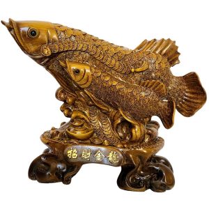 statue double poissons arowana feng shui richesse