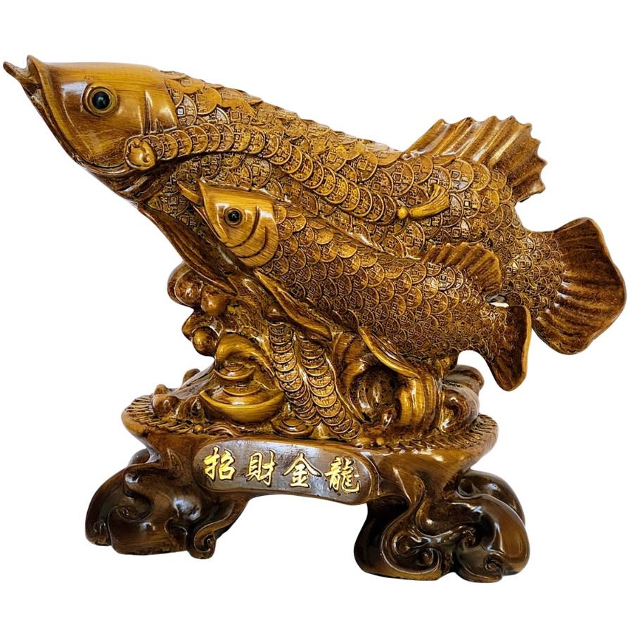 statue double poissons arowana feng shui richesse