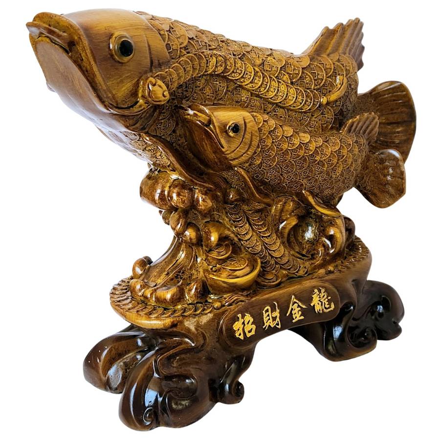 statue poisson dragon arowana feng shui richesse