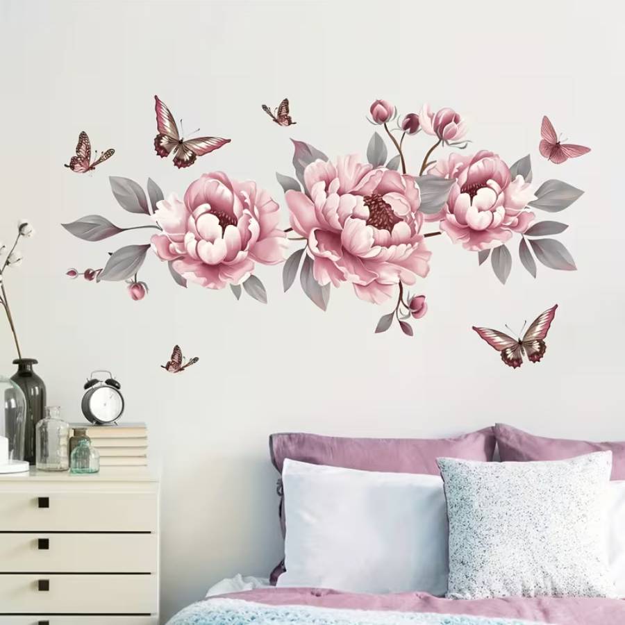 sticker magnolia feng shui chambre decoration murale