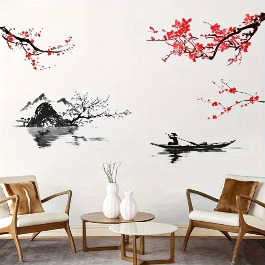 sticker feng shui nature decoration murale salon zen apaisant