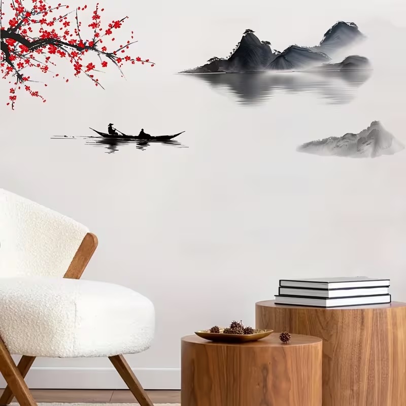 décoration murale sticker poésie zen feng shui salon ambiance calme