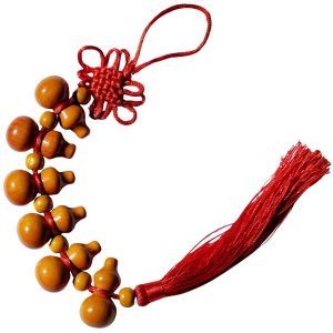 suspension 6 wu lou feng shui noeud mystique rouge