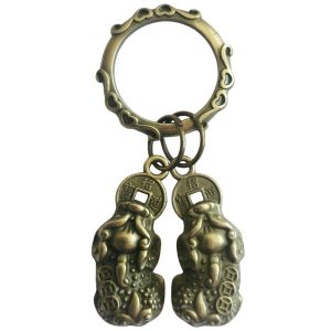 porte-clés double Pi Yao Feng Shui protection richesse